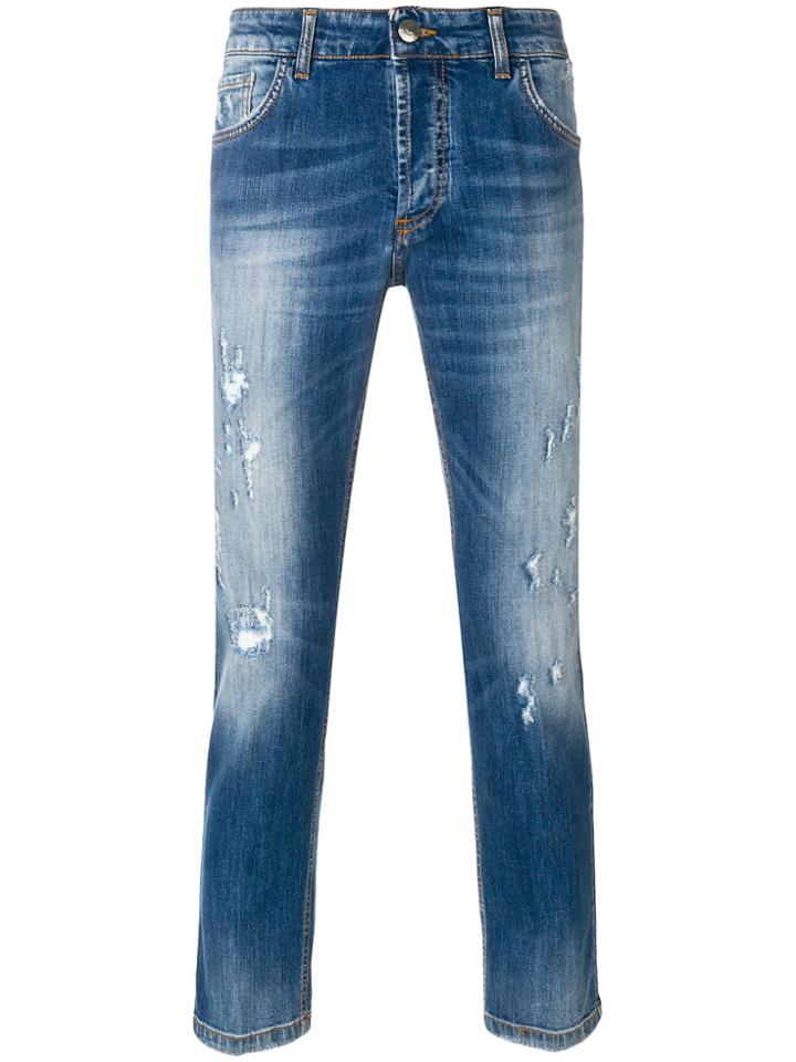 Entre Amis Distressed Jeans - Blue