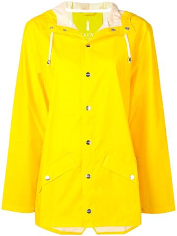 Rains Hooded Rain Jacket - Yellow