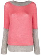 Alberta Ferretti Lurex Trim Sweater - Pink