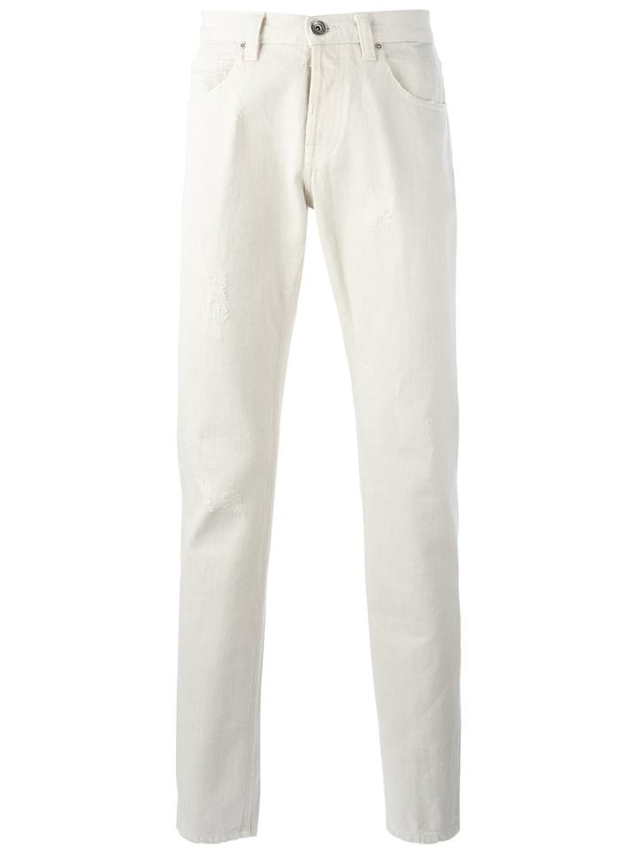 Eleventy Classic Straight Trousers, Men's, Size: 38, Nude/neutrals, Cotton