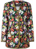 Moschino Vintage Couture Floral Jacket - Black