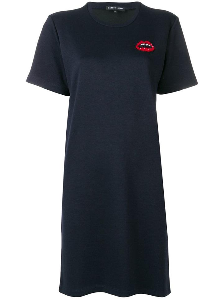 Markus Lupfer Logo T-shirt Dress - Blue