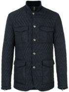 Etro - Zig Zag Padded Jacket - Men - Polyamide/polyester/cupro/wool - Xxl, Blue, Polyamide/polyester/cupro/wool