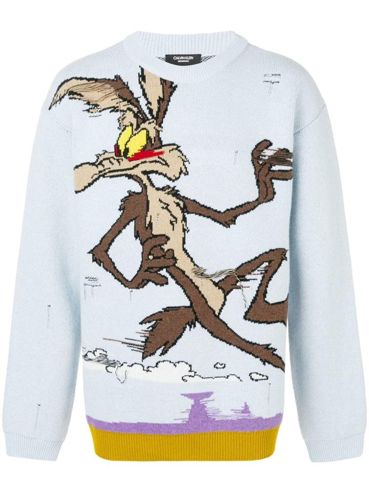 Calvin Klein 205w39nyc Coyote Knit Sweater - Blue