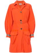 Kolor Belted Military Coat - Yellow & Orange