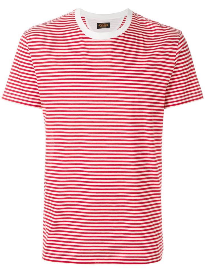 Tod's Striped T-shirt - Red