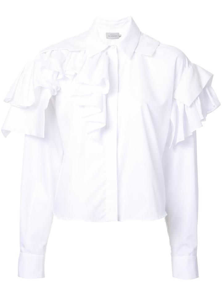 Preen By Thornton Bregazzi 'esta' Shirt, Women's, Size: Medium, White, Cotton