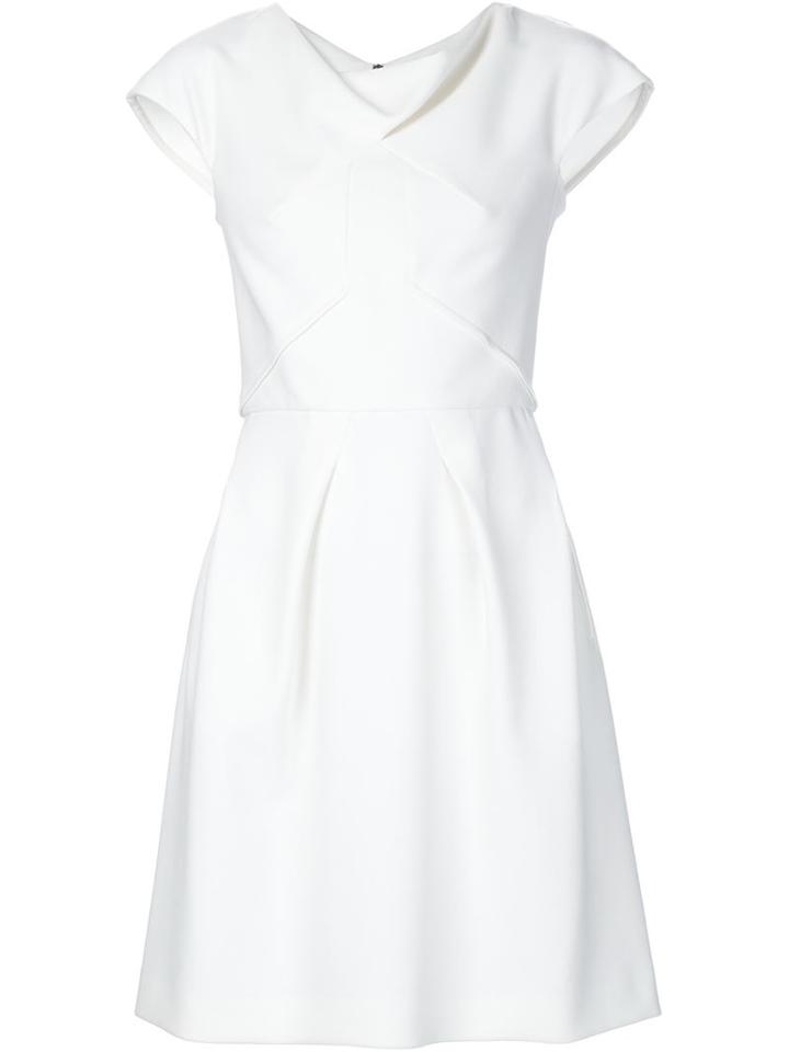 Roland Mouret 'scala' Dress, Women's, Size: 10, White, Polyester/viscose