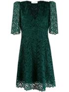 Sandro Paris V-neck Lace Short Dress - Green