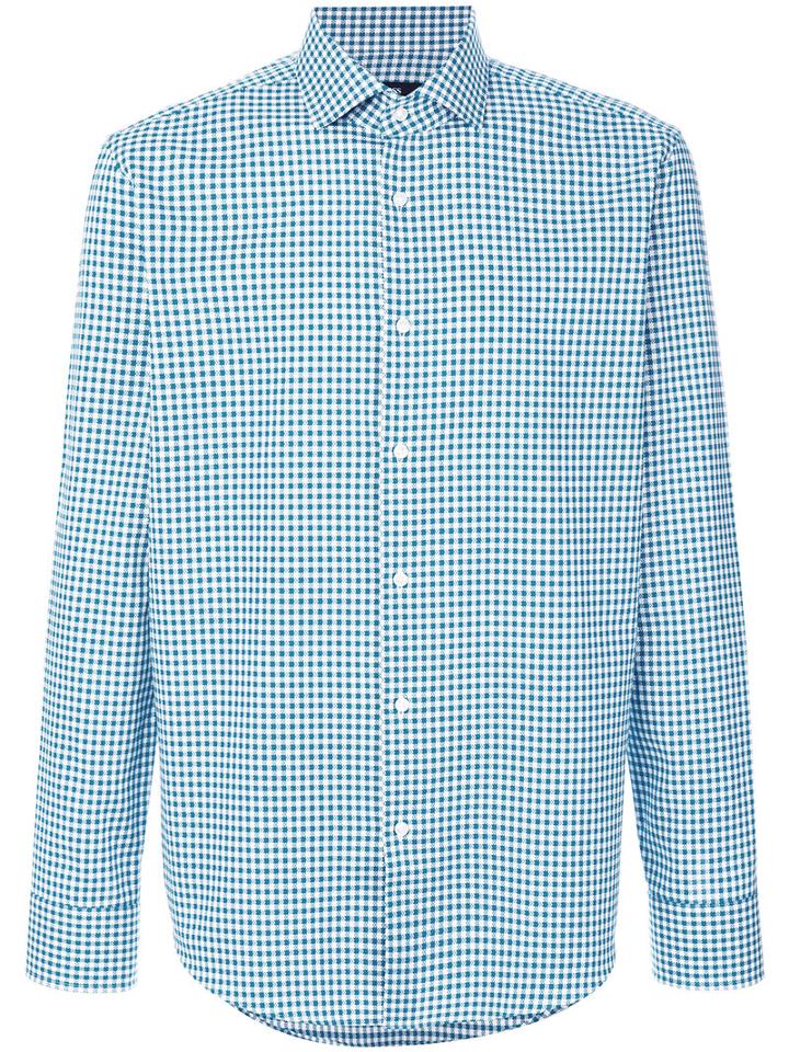 Boss Hugo Boss - Checked Shirt - Men - Cotton - 39, Blue, Cotton