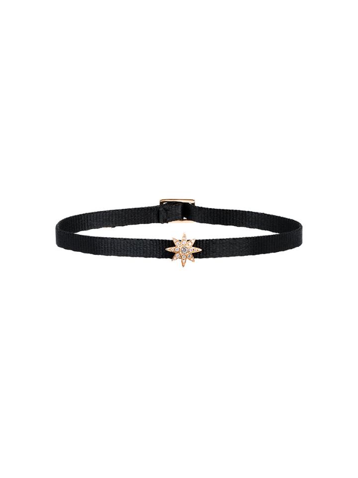 Shay Mini Starburst Anklet - Black