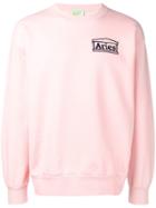 Aries Logo Patch Sweatshirt - Pink
