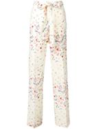 Ermanno Scervino Floral-printed Trousers - Neutrals