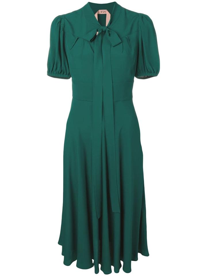 No21 Empire Line Tea Dress - Green