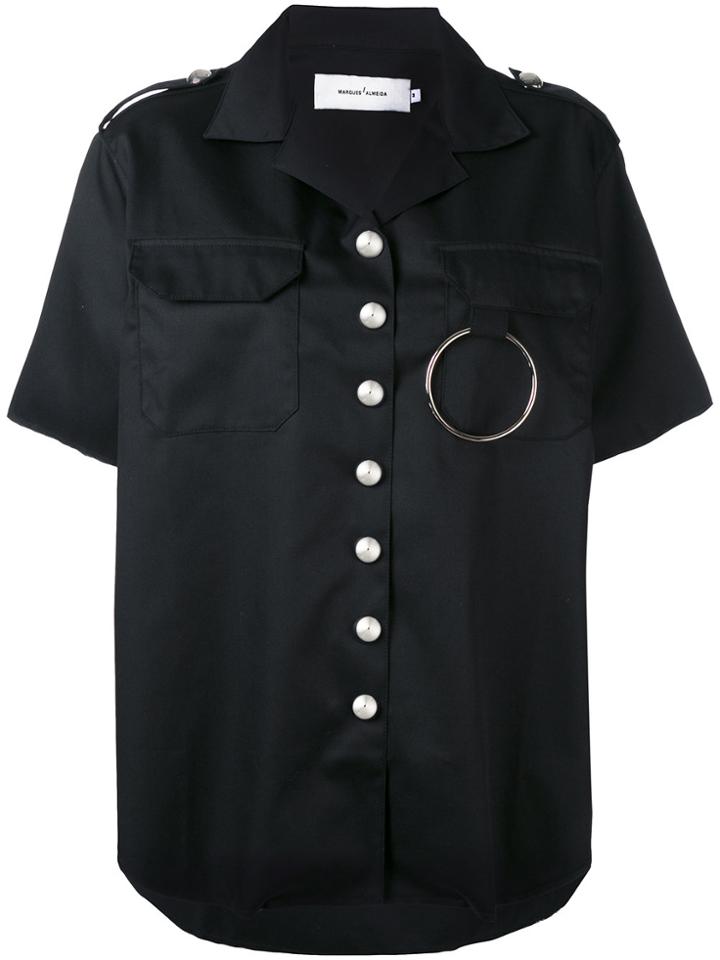 Marques'almeida Silky Hoop Short Sleeve Top - Black