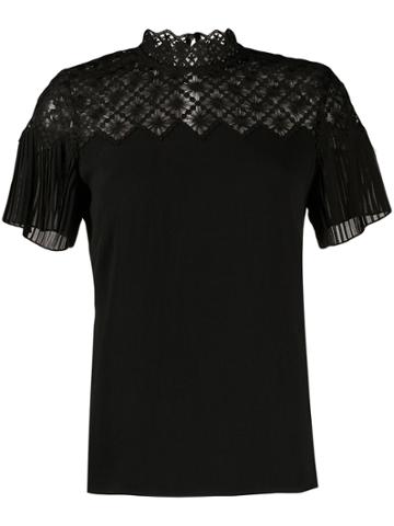 Sandro Paris Rosi Panelled Top - Black