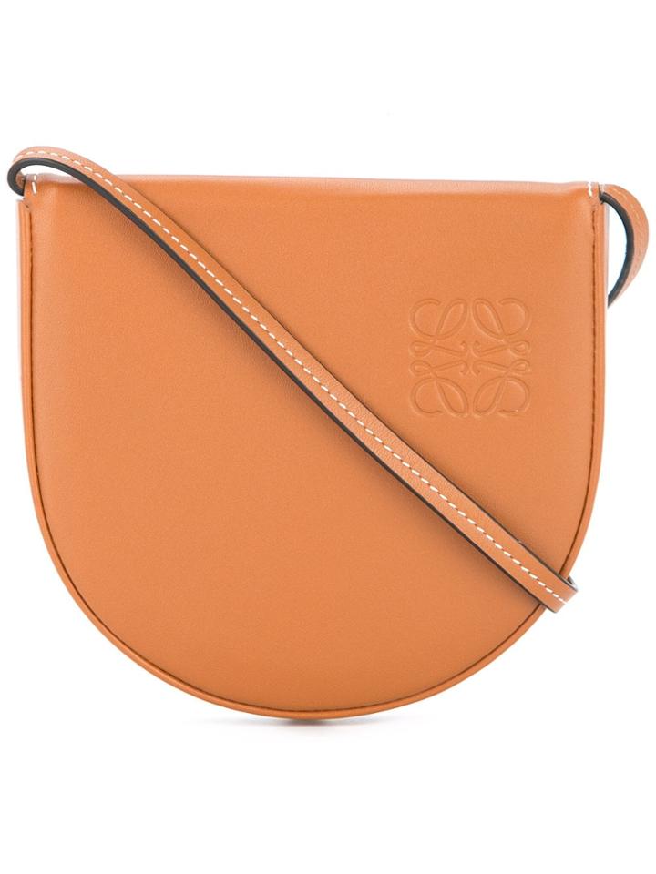 Loewe Mini Logo Crossbody Bag - Brown