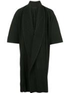 Homme Plissé Issey Miyake Pleated Kimono Coat - Black