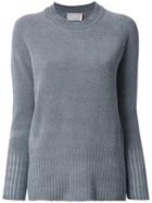 Drumohr Round Neck Jumper, Women's, Size: 42, Grey, Virgin Wool