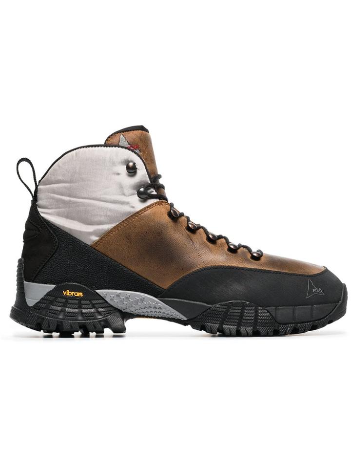 Roa Roa Andreas Lthr Nyl Bts Gry - Brown
