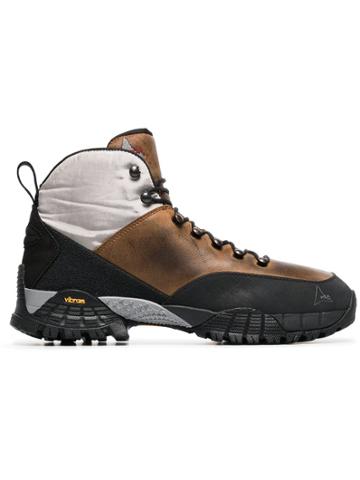 Roa Roa Andreas Lthr Nyl Bts Gry - Brown