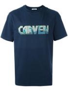 Carven Logo Print T-shirt, Men's, Size: Small, Blue, Cotton