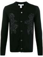 Comme Des Garçons Shirt Two-tone Contrast Cardigan - Black
