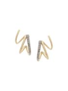 Maria Black Fury Diamond Twirl Earrings - Metallic