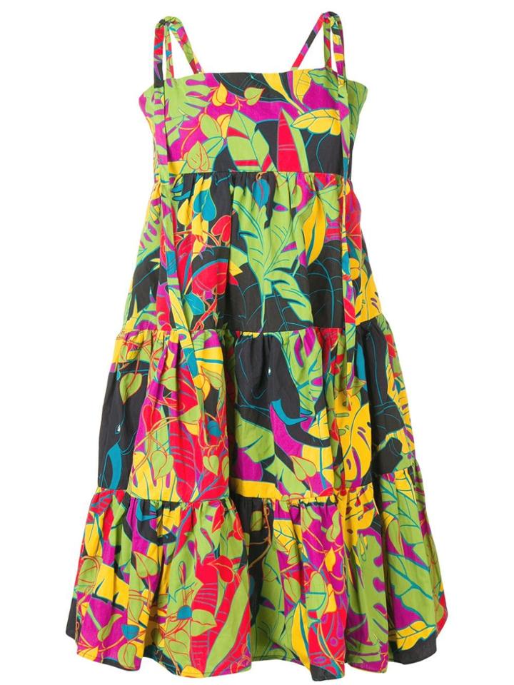 La Doublej Colour-block Flared Dress - Black