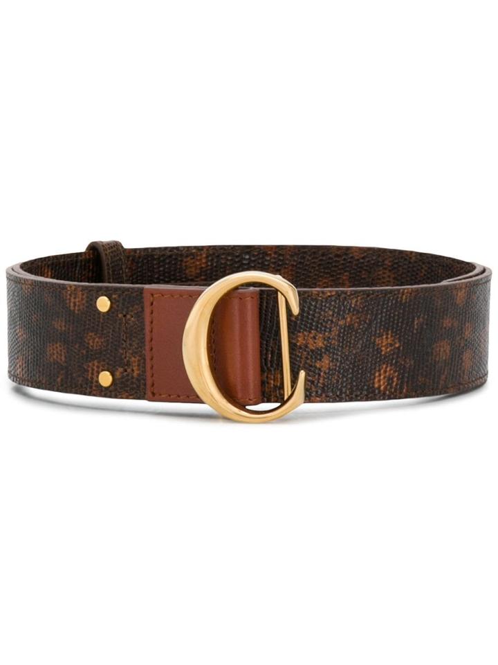 Chloé Lizard-effect Belt - Brown