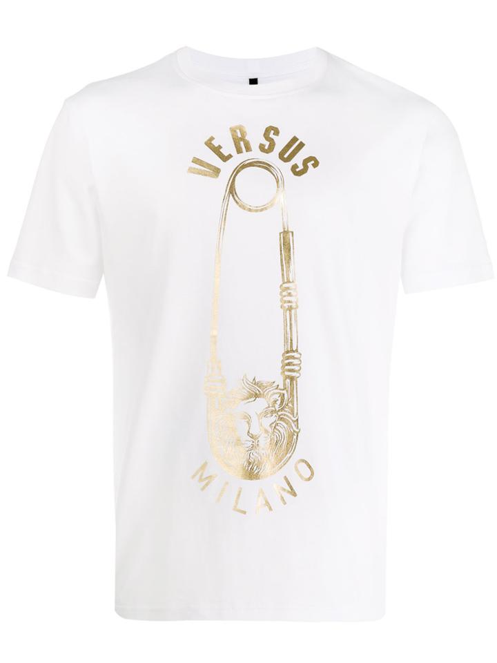 Versus Safety Pin Print T-shirt - White
