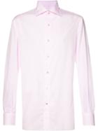 Isaia - Pointed Collar Dress Shirt - Men - Cotton - 16, Pink/purple, Cotton