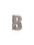 Carolina Bucci 18k White Gold B Florentine Finish Charm - Metallic