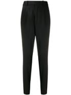 Saint Laurent High-waist Tapered Trousers - Black