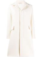 Marni Single Breasted Coat - White