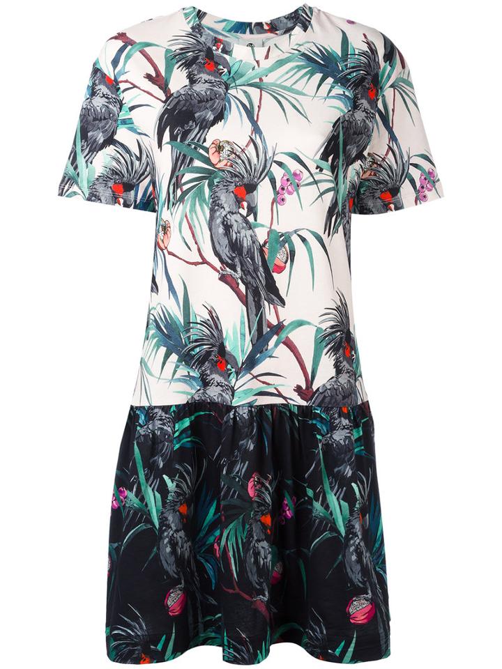 Ps By Paul Smith Macaw Print Flared Dress, Women's, Size: Xs, Cotton