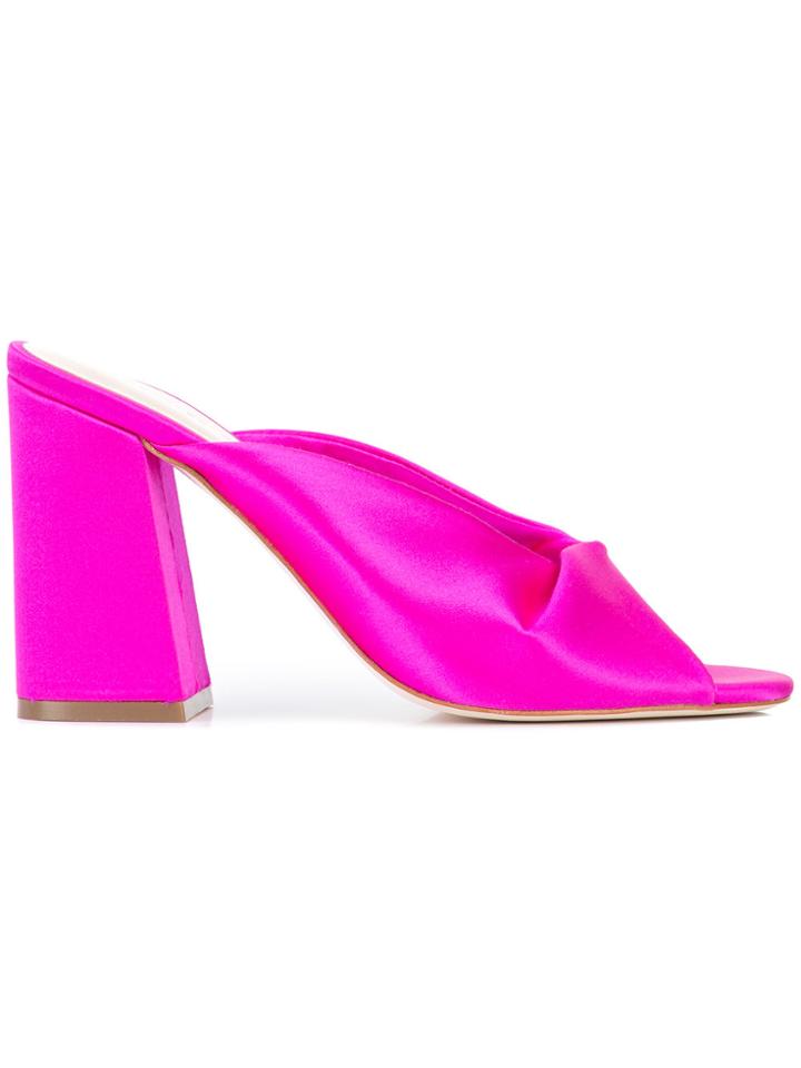 Loeffler Randall Open Toe Mules - Pink & Purple