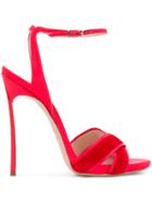 Casadei Crossover Strap Sandals - Red