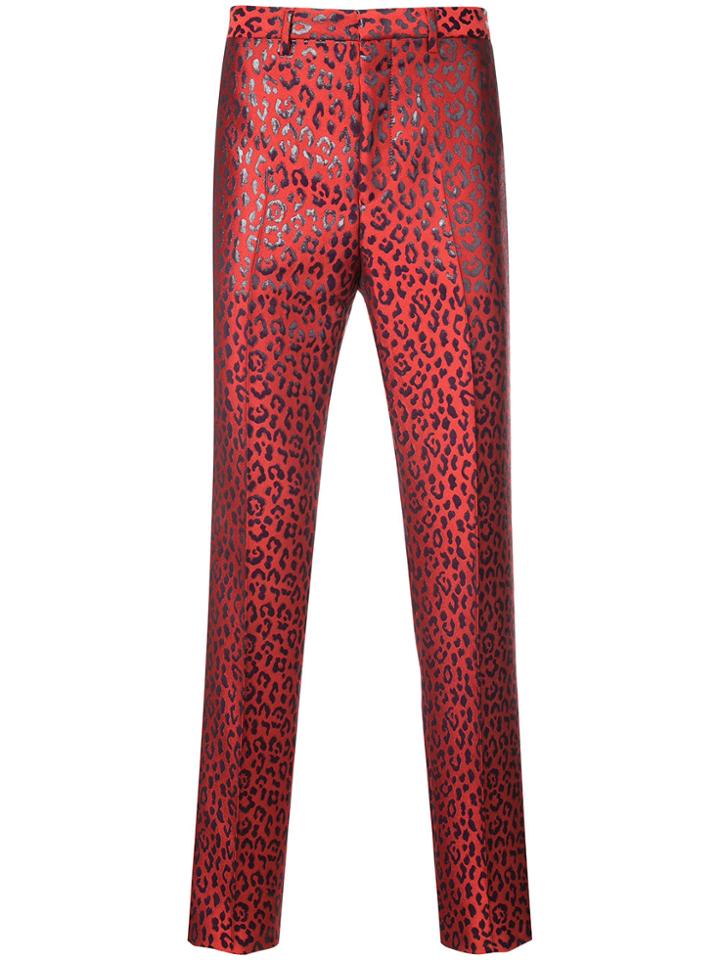 Givenchy Leo Lurex Trousers - Red