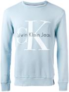 Calvin Klein Jeans - Branded Jumper - Men - Cotton - L, Blue, Cotton