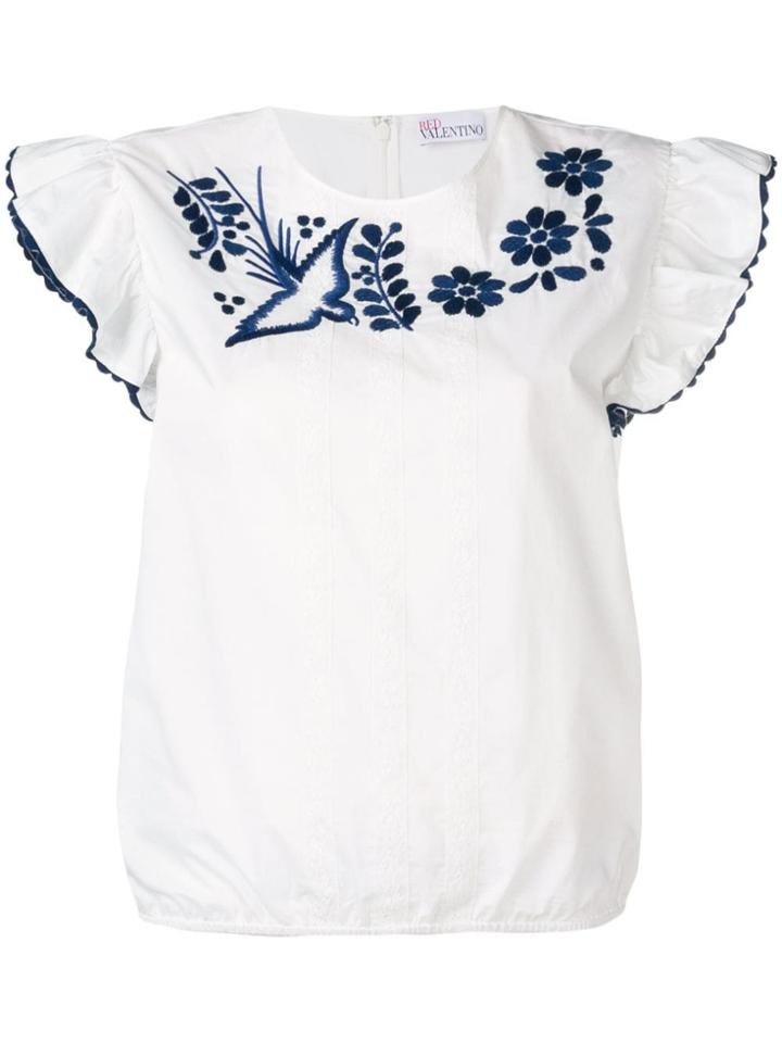 Red Valentino Embroidered Blouse - White