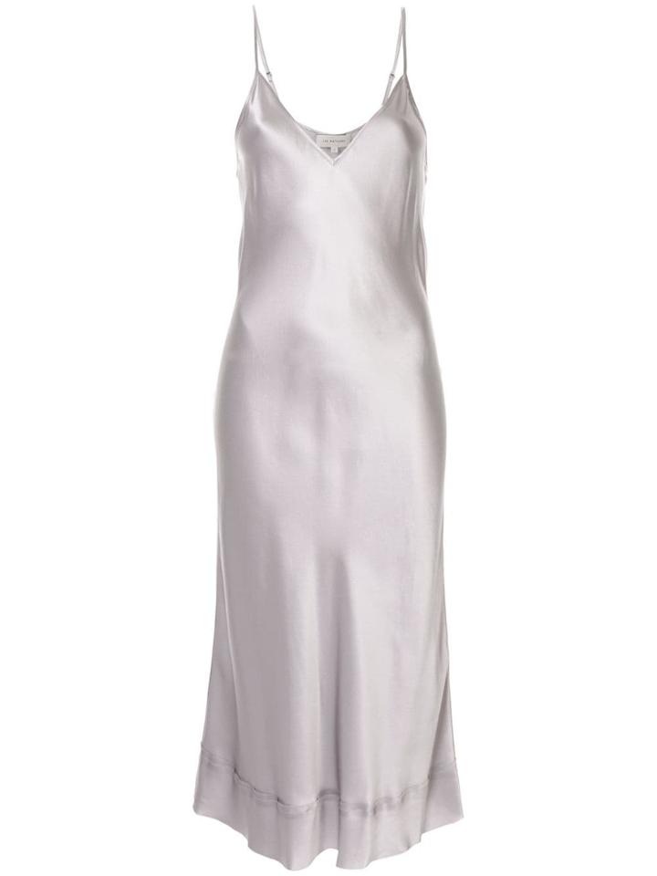 Lee Mathews V-neck Slip Dress - Silver