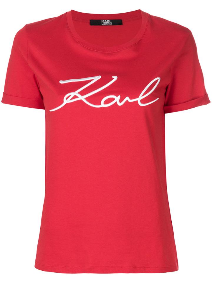 Karl Lagerfeld Karl Signature T-shirt - Red