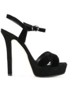 Marc Ellis Cross Front Heeled Sandals - Black