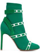 Valentino Valentino Garavani Rockstud Bodytech Boots - Green