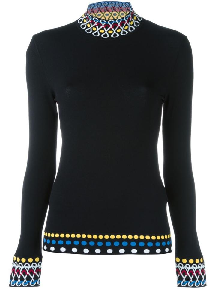 Peter Pilotto Turtle Neck Jumper, Women's, Size: Xs, Black, Viscose/polyamide