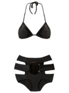 Adriana Degreas Triangle Bikini Set, Women's, Size: G, Black, Polyamide/spandex/elastane