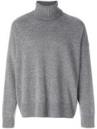 Ami Alexandre Mattiussi Turtle Neck Oversize Fit Sweater - Grey