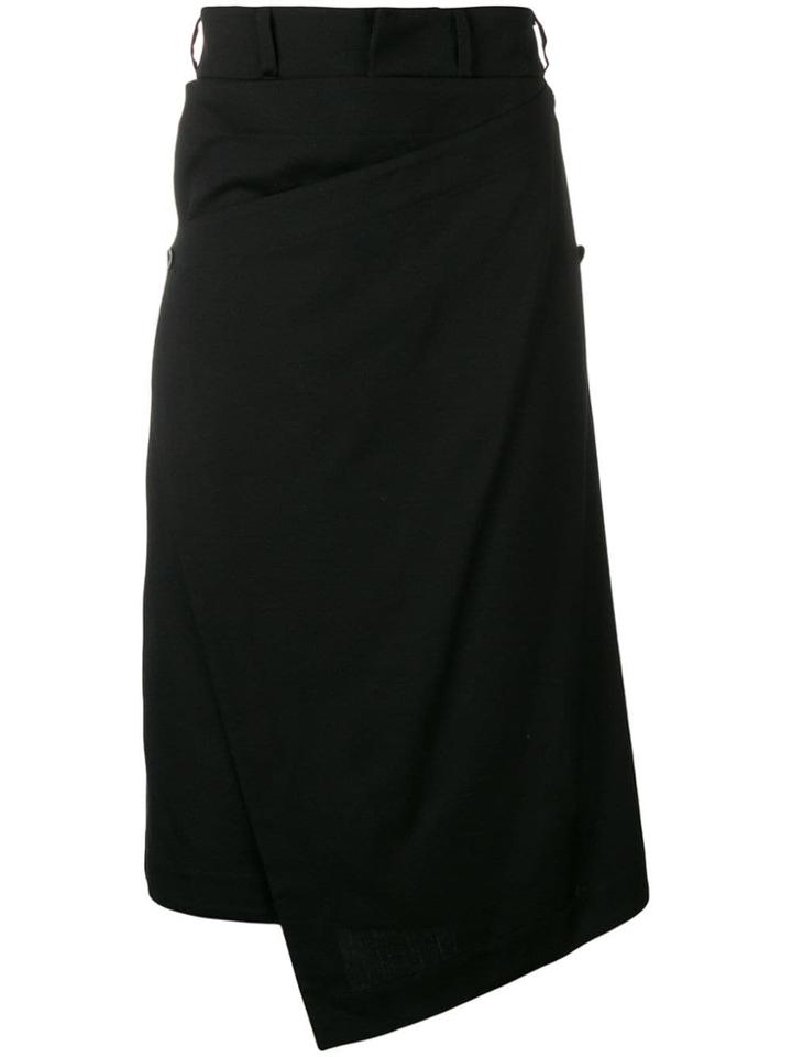 Julius Drop-crotch Tailored Shorts - Black