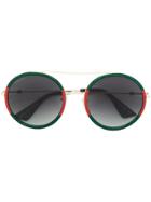 Gucci Eyewear Round Frame Sunglasses - Metallic